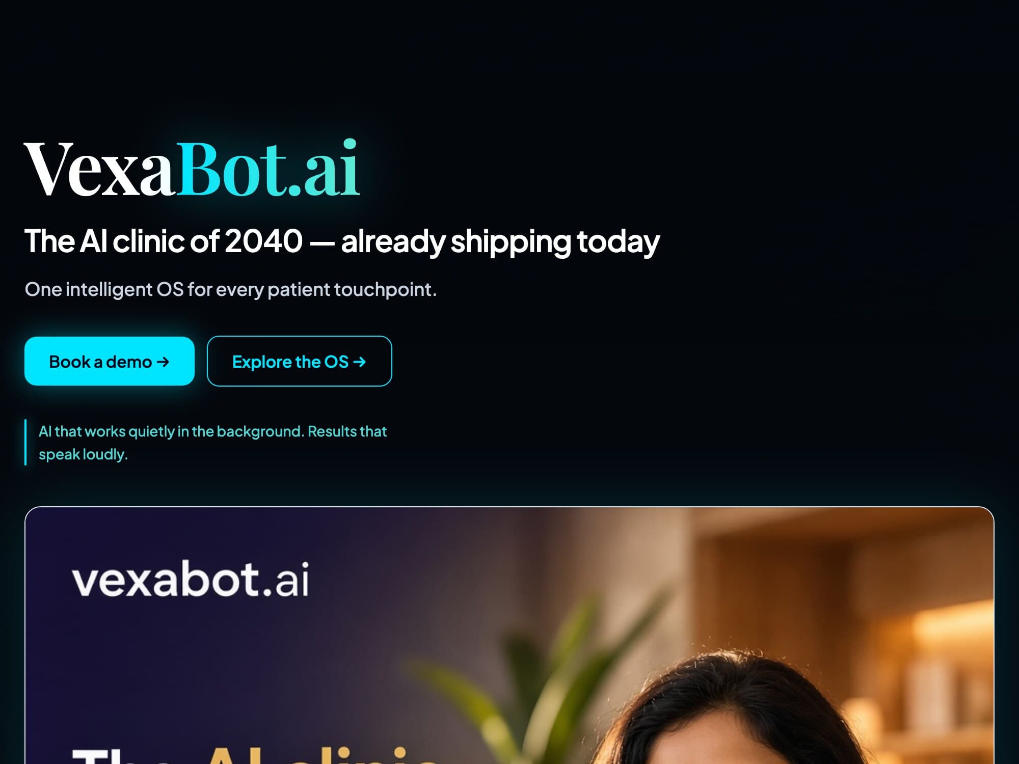 Vexabot — A voice-first enterprise assistant with a 3D character, grounded in each company's own documents.